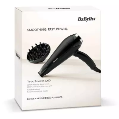 Sèche-cheveux BaByliss D572DE Turbo Smooth 2200 - Technologie Ionique et Céramique Sèche-cheveux BaByliss D572DE Turbo Smooth 2200 - Technologie Ionique et Céramique