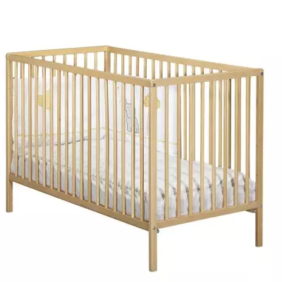 Lit bébé en bois naturel - Babyprice First - 120 x 60 cm