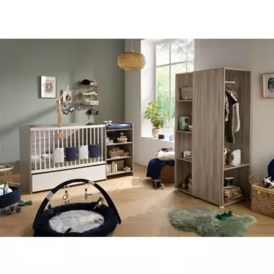 Lit bébé combiné évolutif - Babyprice Up - Chene silex