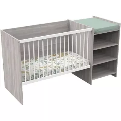 Lit bébé combiné évolutif - Babyprice Up - Chene silex