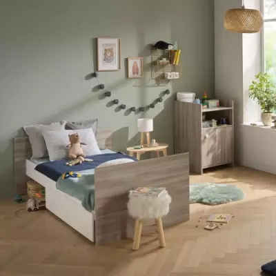 Lit bébé combiné évolutif Babyprice Up - Chêne Lit bébé combiné évolutif Babyprice Up - Chêne