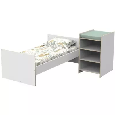 Lit bébé combiné évolutif en bois - Babyprice First 90x190cm