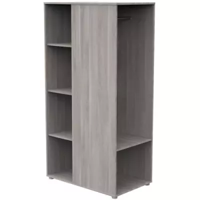 Armoire enfant avec étagères et penderie - Chêne silex - Babyprice Up