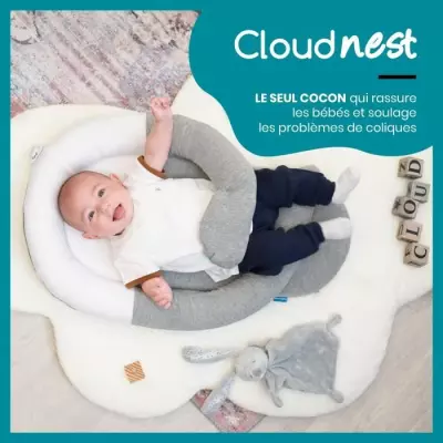 Réducteur anti-coliques CloudNest: bouillotte intégrée - Plus responsable & Oeko-Tex
