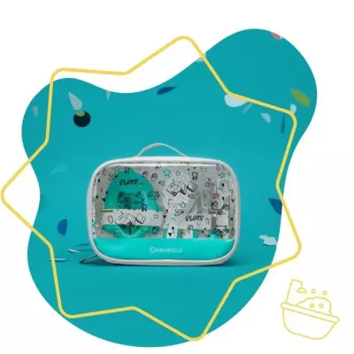 Kit de soin BADABULLE PLOUF pour bébé, 7 accessoires - Set de soin