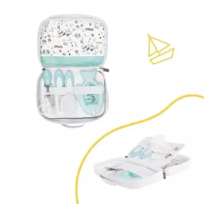 Kit de soin BADABULLE PLOUF pour bébé, 7 accessoires - Set de soin