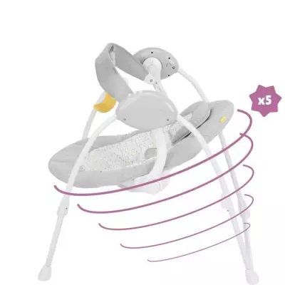 Balancelle électrique ultra compacte avec arche de jeux - Candy