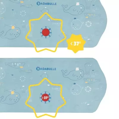 Badabulle Tapis de bain XXL antidérapant 91 cm - Contrôle température