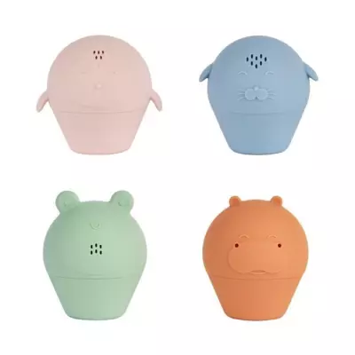 Ensemble de 4 Aspergeurs de bain Badabulle - Jouets de Bain Amusants