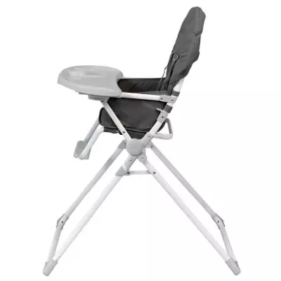 Chaise haute BAMBISOL grise avec tablette ajustable