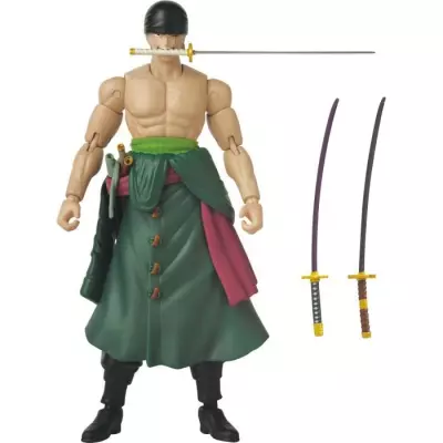 Figurine Anime Heroes - One Piece Zoro Style 3 épées 17cm - 16 articulations