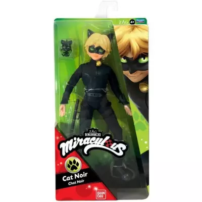 Miraculous - Poupée mannequin 26 cm Chat Noir - BANDAI: idéal pour les fans! Miraculous - Poupée mannequin 26 cm Chat Noir - BANDAI: idéal pour les fans!