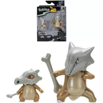 Figurines Pokémon Osselait et Ossatueur - Pack évolution compact Figurines Pokémon Osselait et Ossatueur - Pack évolution compact