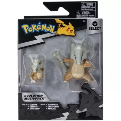 Figurines Pokémon Osselait et Ossatueur - Pack évolution compact Figurines Pokémon Osselait et Ossatueur - Pack évolution compact