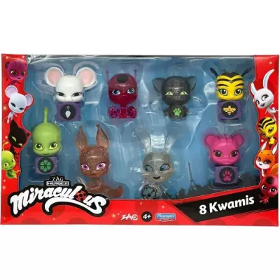 Bandai - Miraculous - Pack de 8 kwamis - Mini-figurines Collection