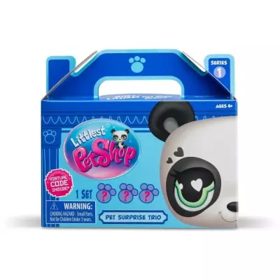 Figurine Miniature Littlest Pet Shop - 3 Animaux Surprise - Collection à Collectionner
