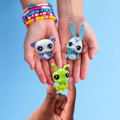 Figurine Miniature Littlest Pet Shop - 3 Animaux Surprise - Collection à Collectionner