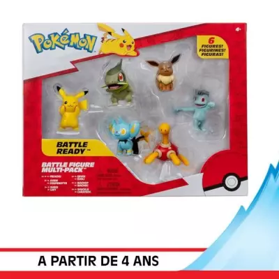 Pack 6 Figurines Pokémon - BANDAI - JW3614 - Combats Pokémon Pack 6 Figurines Pokémon - BANDAI - JW3614 - Combats Pokémon