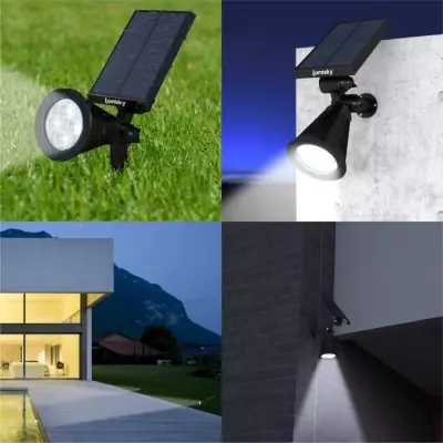 Spot solaire extérieur étanche LUMISKY - 4 LEDs blanches - 200 Lm