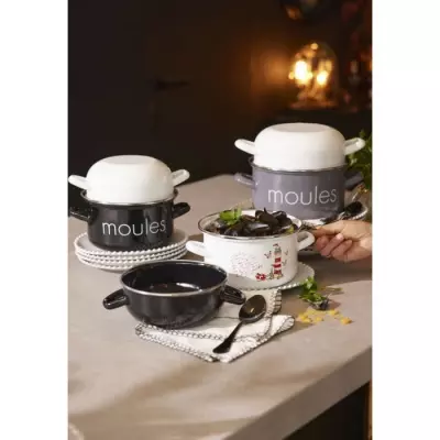 Faitout Marmite 20 cm BAUMALU Moule Décor - Couvercle blanc Faitout Marmite 20 cm BAUMALU Moule Décor - Couvercle blanc
