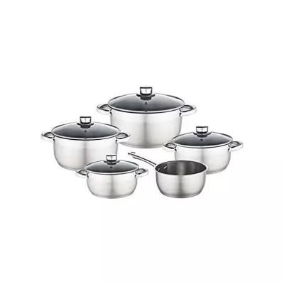 Ensemble Batterie de Cuisine Inox BAUMALU 9 Pièces - Compatible Induction