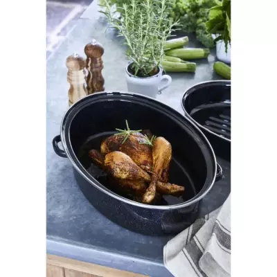 Cocotte roaster 42 cm avec couvercle - Dimensions compactes