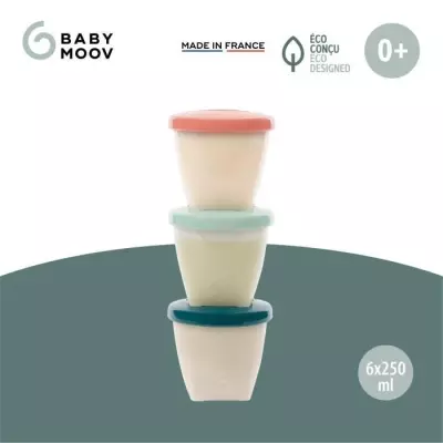 Boîtes conservation repas écologiques et pratiques - Lot de 6 - 250ml