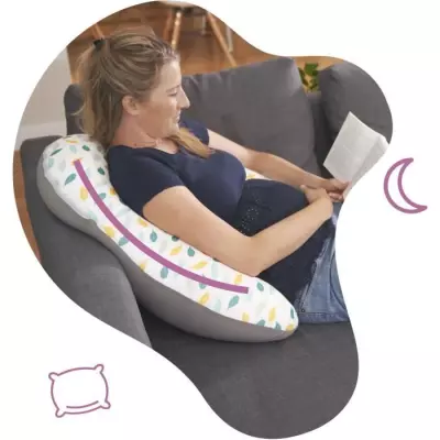 Coussin de maternité Évolutif Badabulle - 2 en 1 - Plumes