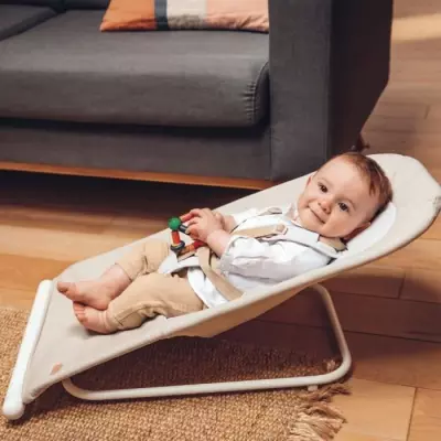 Transat BÉABA Eazy Relax Greige Ultra Compact - 3 inclinaisons