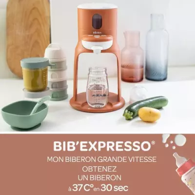 BEABA Bib expresso Terracotta, chauffe biberon pratique
