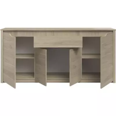 Ensemble de meubles de salon BETTY - Décor Chene - Livraison colis: 194x62x39 cm
