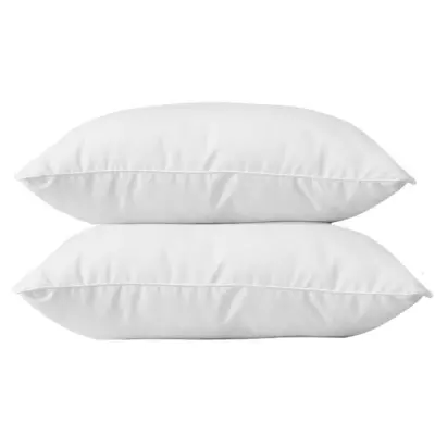 Ensemble de 2 oreillers en coton BLANREVE - 60 x 60 cm - Blanc