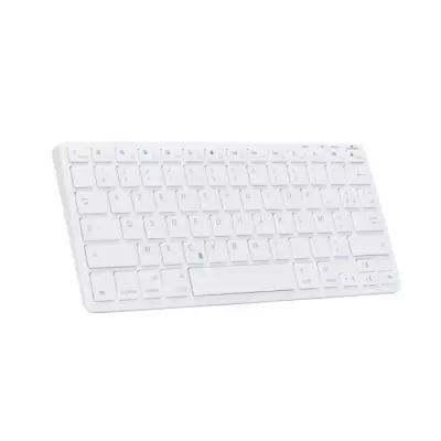 Clavier Sans Fil BLUESTORK Compact et Rechargeable en Blanc