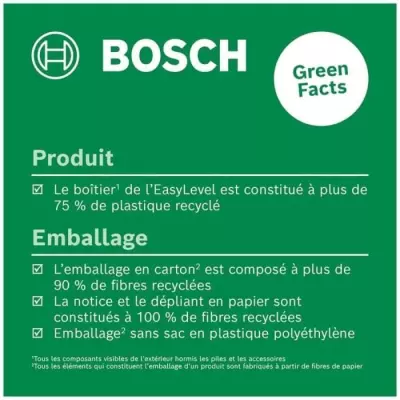 Niveau laser EasyLevel de Bosch avec point laser - Alignement flexible