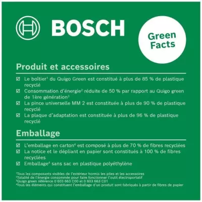 Niveau laser Bosch Quigo Green - Pratique et polyvalent