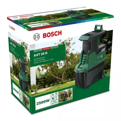 Broyeur de végétaux Bosch AXT 25D - Compact et performant