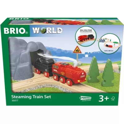 Circuit Locomotive à Vapeur BRIO World - Rouge