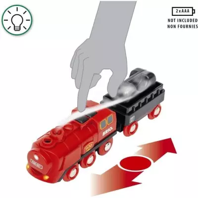 Circuit Locomotive à Vapeur BRIO World - Rouge