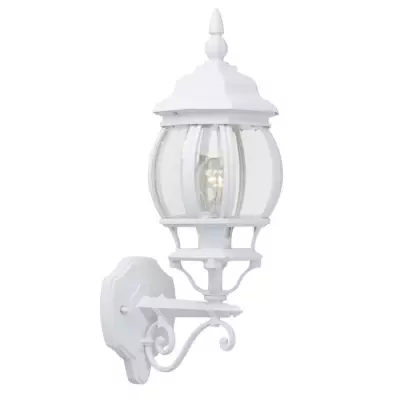 Applique extérieure BLANC ISTRIA - Aluminium/verre E27 1x60W - 37x27x18 cm
