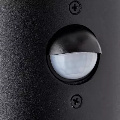 Applique extérieure SERGIORO avec détecteur de mouvement - Noir dépoli - E27 20W