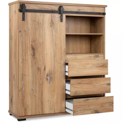 Buffet MANZANO - Décor Chene Flagstaff - Compact et Élégant