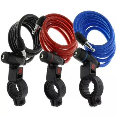 Antivol vélo câble BURG WACHTER 1 260 100 - Spirale 100 cm - Acier 8 mm