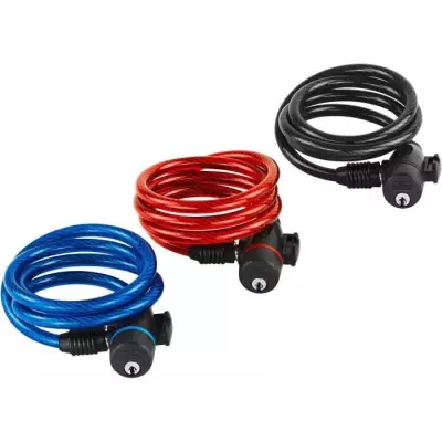 Antivol vélo câble BURG WACHTER 1 260 100 - Spirale 100 cm - Acier 8 mm