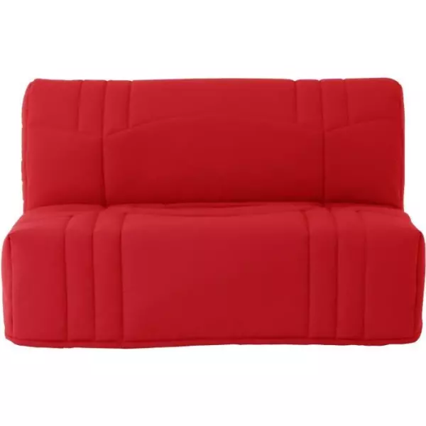 Banquette BZ DREAM - Tissu 100% Coton rouge - Couchage 140x190 cm - Classique - Moelleux