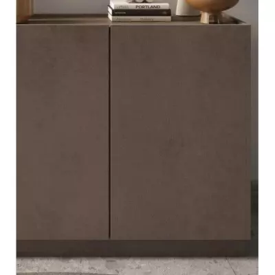 Buffet haut FIRENZE - Bronze et Chene Mercure - 3 portes