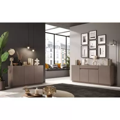 Buffet haut FIRENZE - Bronze et Chene Mercure - 3 portes