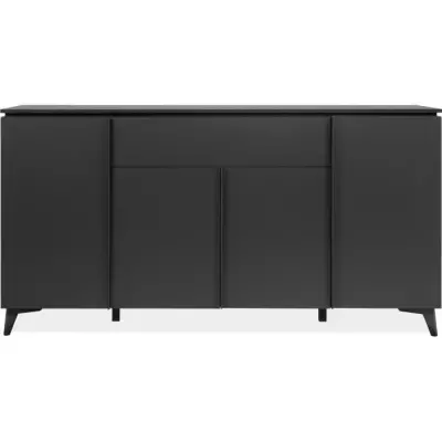 Buffet Bertrix 51A - Décor ardoise/anthracite - 4 portes et étagères