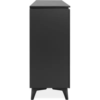 Buffet Bertrix 51A - Décor ardoise/anthracite - 4 portes et étagères