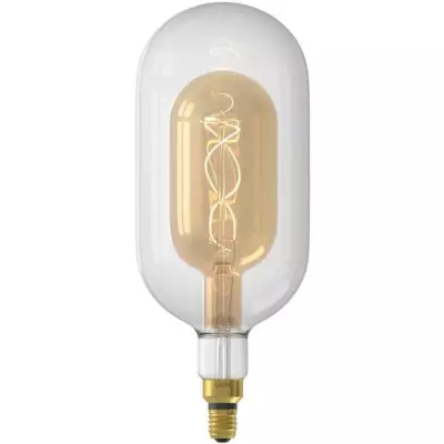 Ampoule LED E27 Filament spirale - 3W - 240 lm - 2200K - Transparent / Or blanc chaud