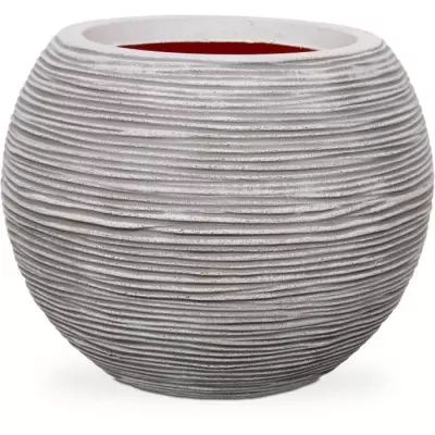 POT DE FLEUR Capi Nature Rib rond 40 x 32 cm ivoire